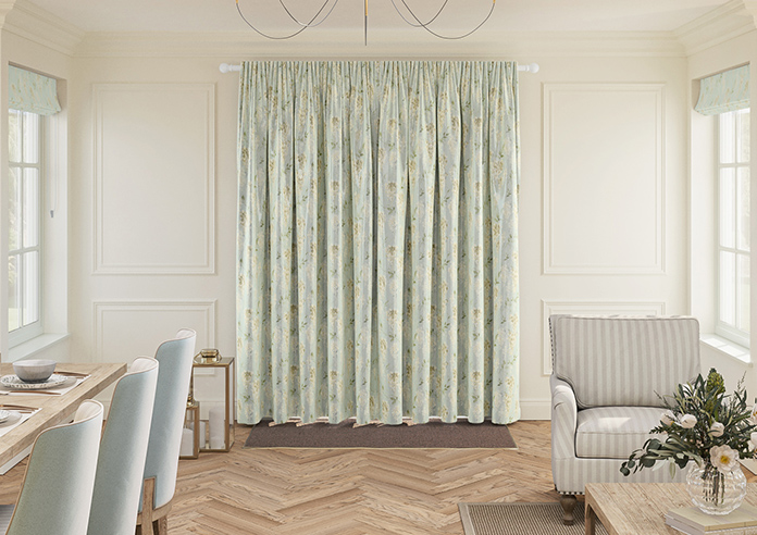 Wisteria Silk, Subtle Blue - Made to Measure Curtains - Image 7